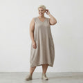 AKH Fashion 7118 Dress, Beige