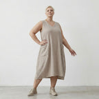 AKH Fashion 7118 Dress, Beige
