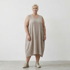 AKH Fashion 7118 Dress, Beige