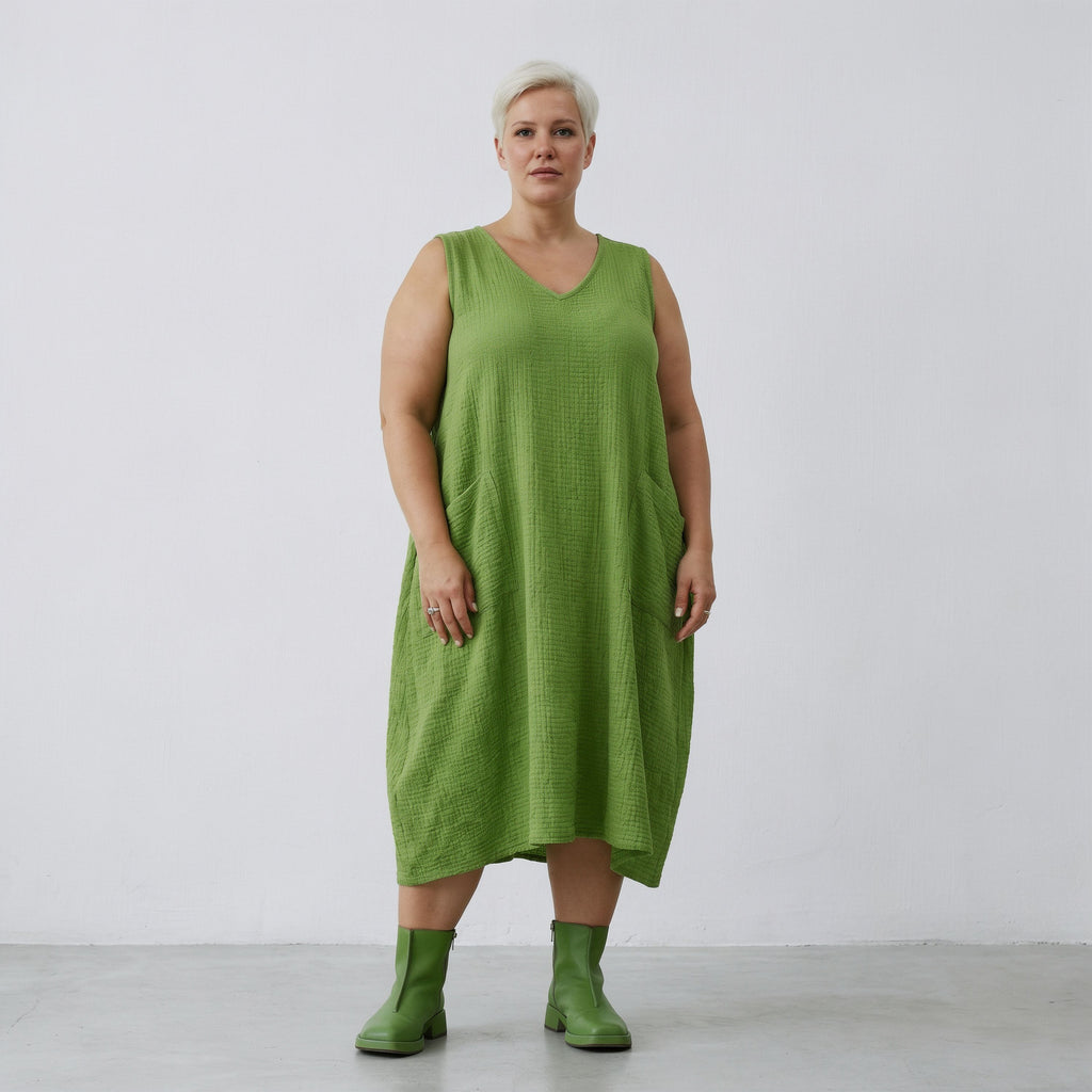 AKH Fashion 7118 Dress, Green