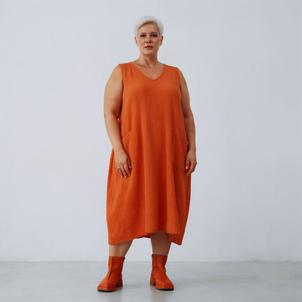 AKH Fashion 7118 Dress, Orange