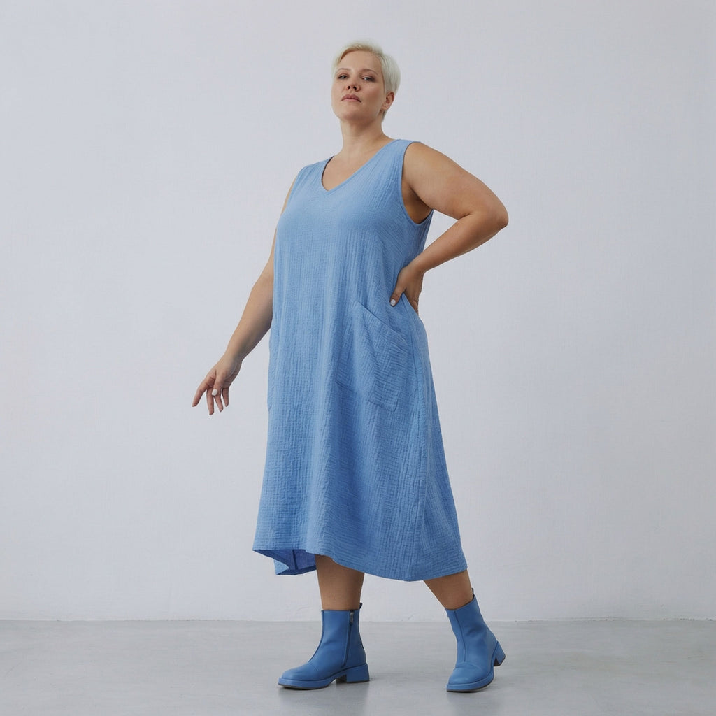AKH Fashion 7118 Dress, Turquoise