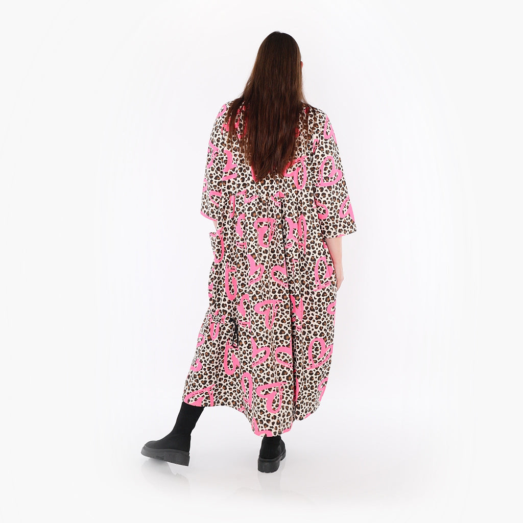 AKH Fashion · Kleid · Rihanna · 7122 · Beige/Braun/Fuchsia