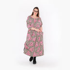 AKH Fashion · Kleid · Rihanna · 7122 · Beige/Braun/Fuchsia