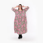 AKH Fashion · Kleid · Rihanna · 7122 · Beige/Braun/Fuchsia