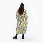 AKH Fashion Dress 7122 Francesca, Beige/Brown/Neon Green