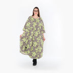 AKH Fashion Dress 7122 Francesca, Beige/Brown/Neon Green