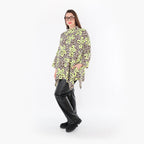 AKH Fashion 7123 Big Shirt, Beige-Brown-Neon Green