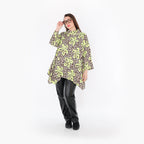 AKH Fashion 7123 Big Shirt, Beige-Brown-Neon Green