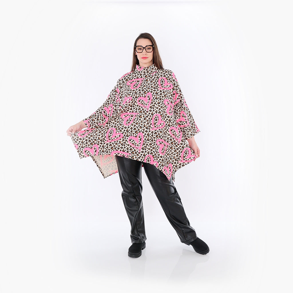 AKH Fashion Shirt 7123 Rihanna, Beige/Brown/Fuchsia