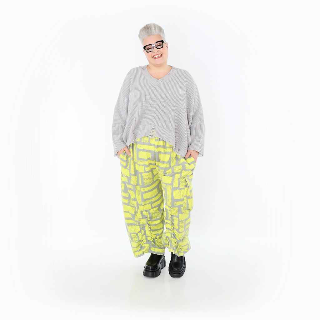 AKH Fashion · Hose · Limello · 7181 · Gelb/Grau