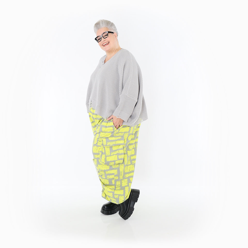 AKH Fashion · Hose · Limello · 7181 · Gelb/Grau