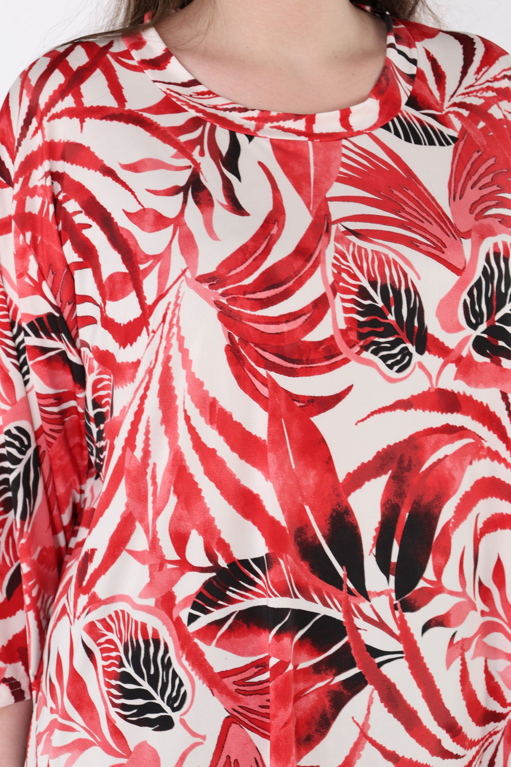Papita Shirt 7042, Weiß-Rot-Schwarz