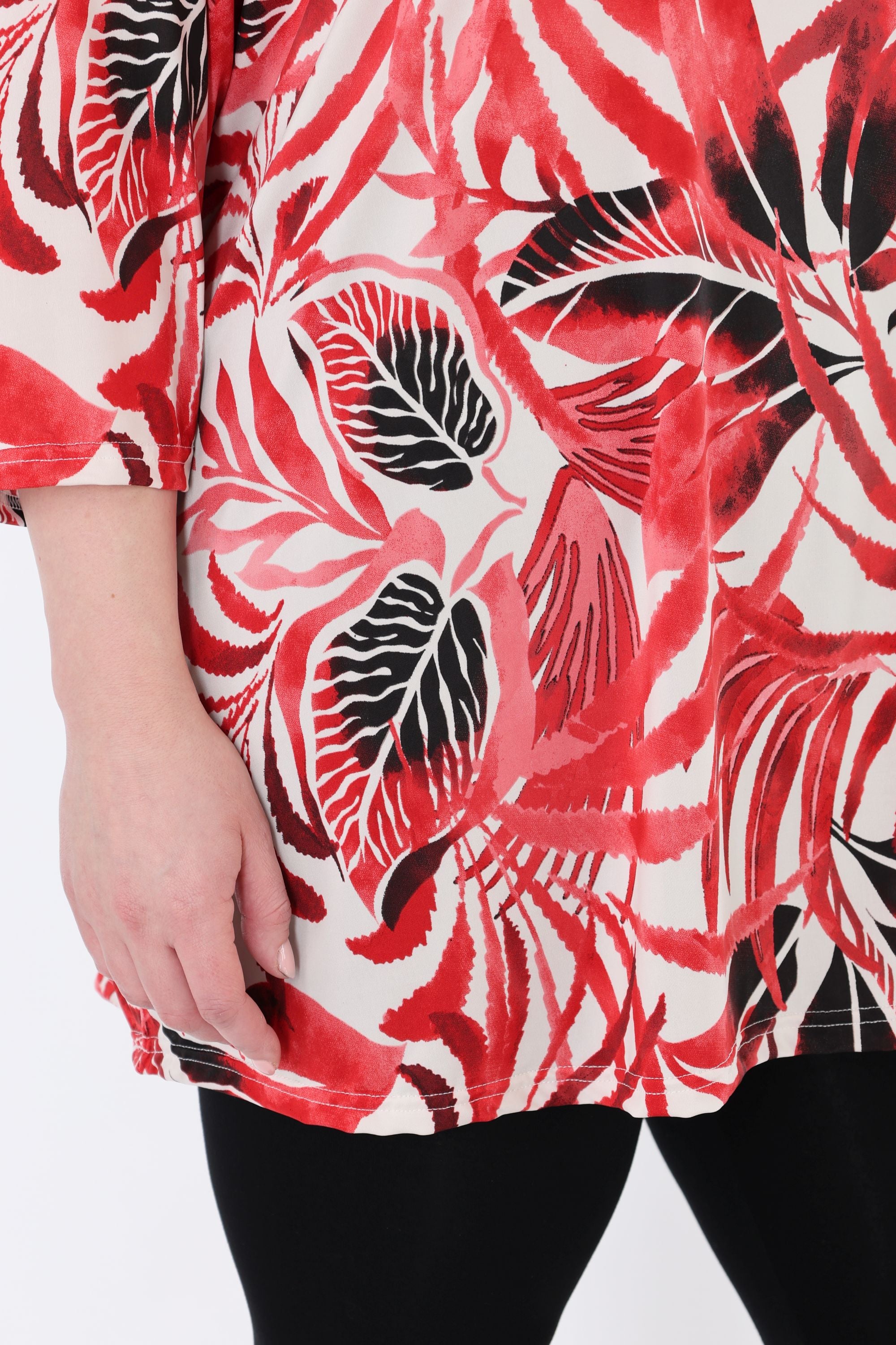 Papita Shirt 7042, Weiß-Rot-Schwarz