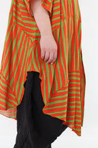 AKH Fashion 7199 Mantel, Orange-Apfelgrün