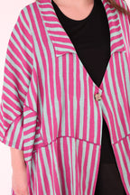 AKH Fashion 7199 Mantel, Fuchsia-Mint
