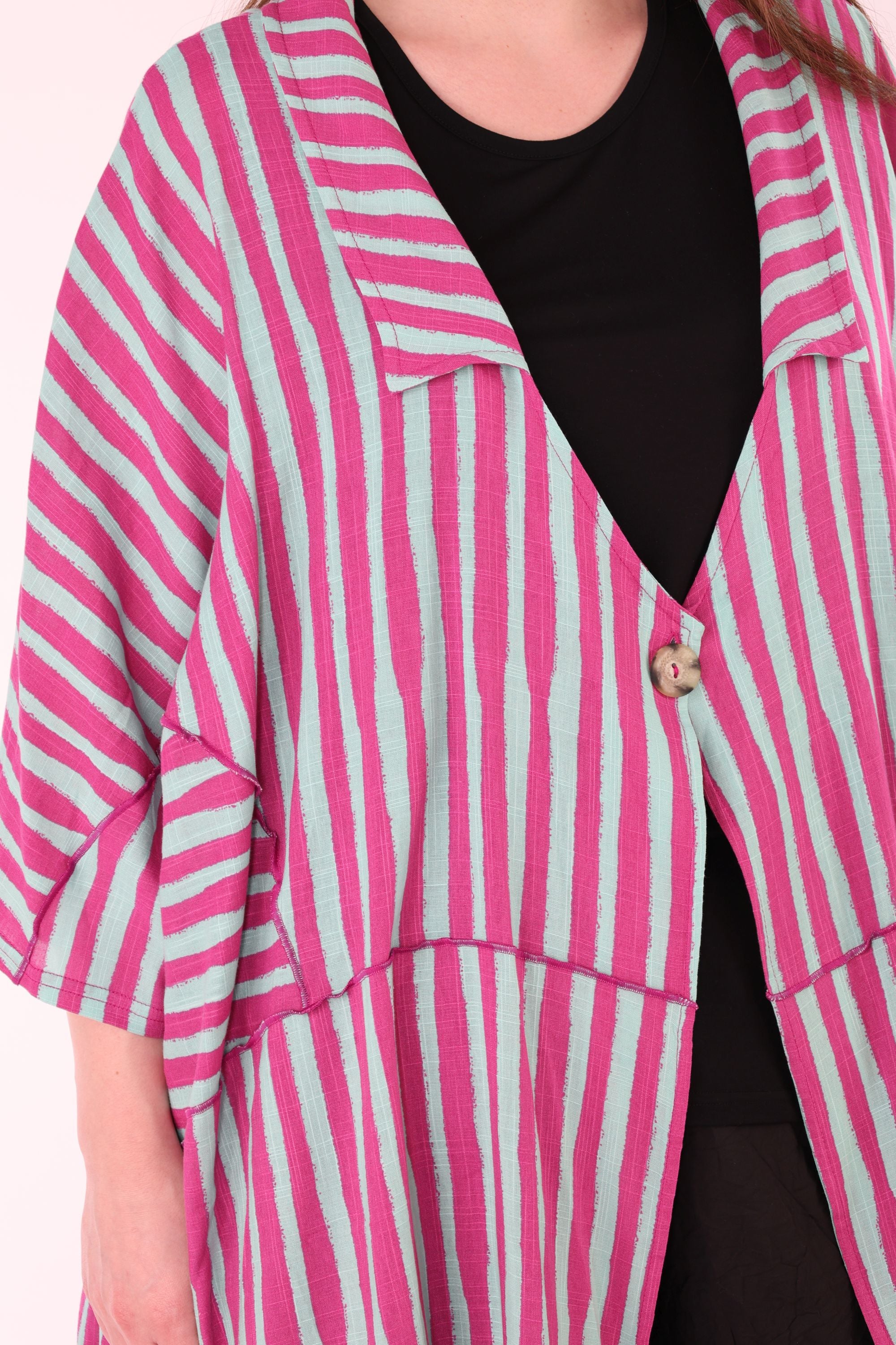 AKH Fashion 7199 Mantel, Fuchsia-Mint