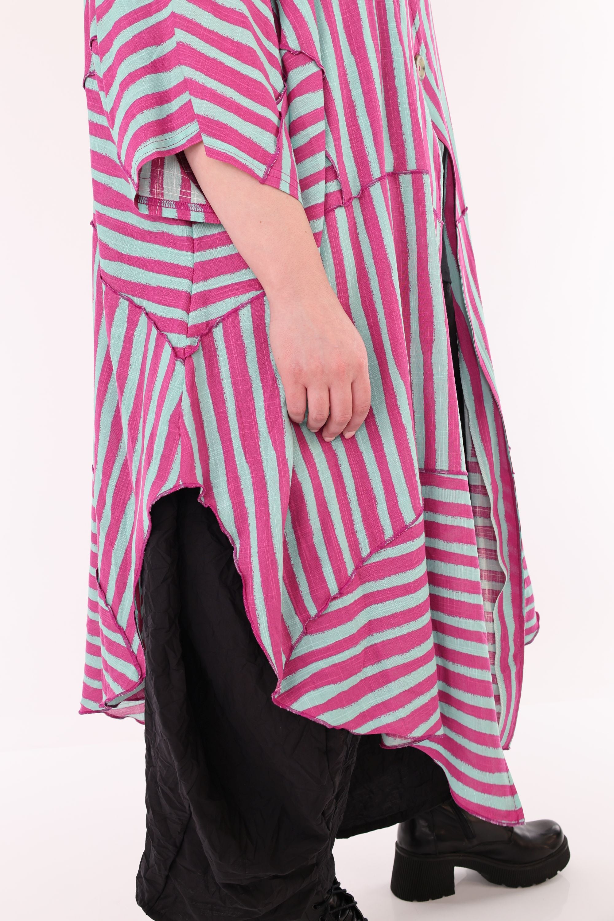 AKH Fashion 7199 Mantel, Fuchsia-Mint