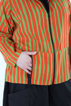 AKH Fashion 7192 Jacke, Orange-Apfelgrün