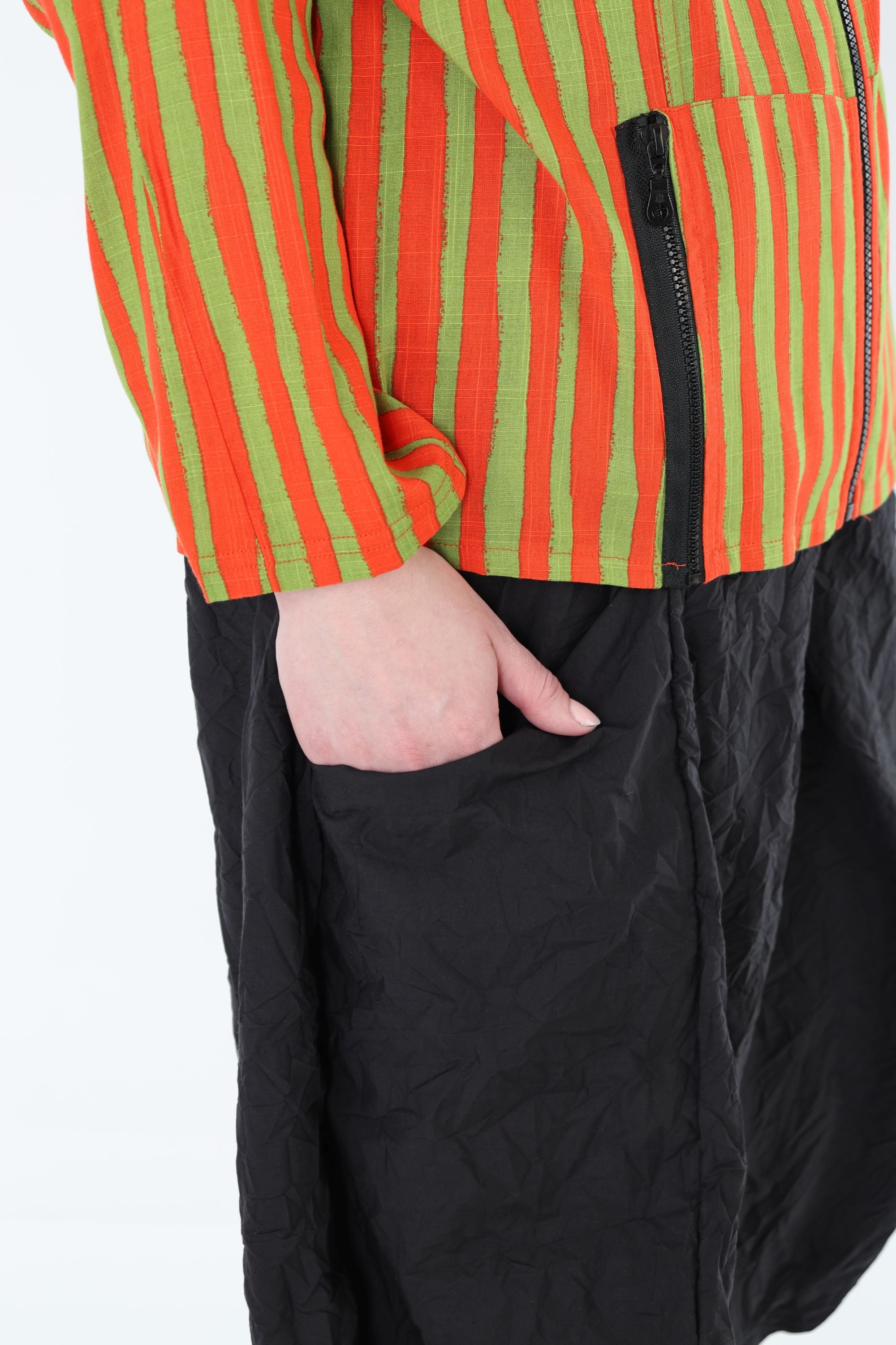 AKH Fashion 7192 Jacke, Orange-Apfelgrün