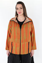 AKH Fashion 7192 Jacke, Orange-Apfelgrün