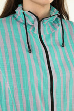 AKH Fashion 7192 Jacke, Grün-Flieder