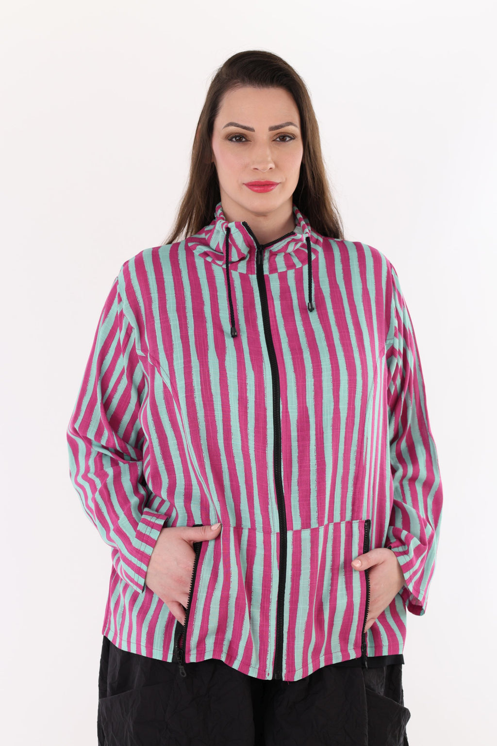 AKH Fashion 7192 Jacke, Fuchsia-Mint