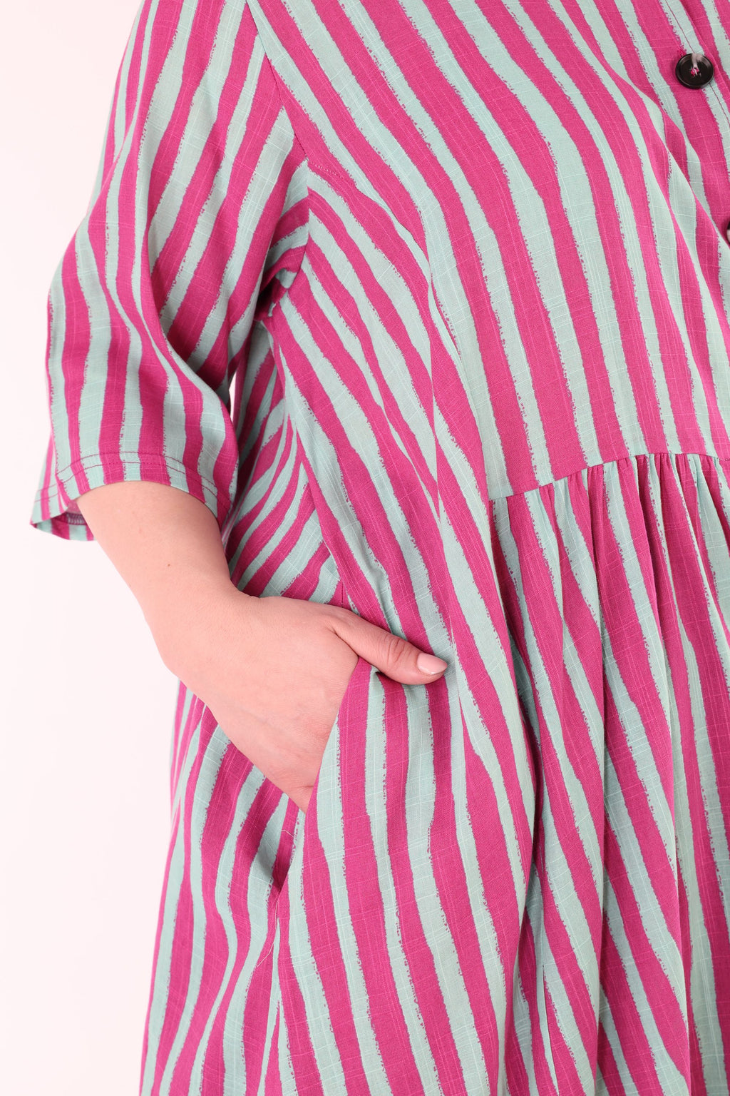 AKH Fashion 7200 Bluse, Fuchsia-Mint
