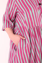 AKH Fashion 7200 Bluse, Fuchsia-Mint