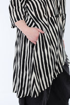 AKH Fashion 7200 Blouse, Black and White