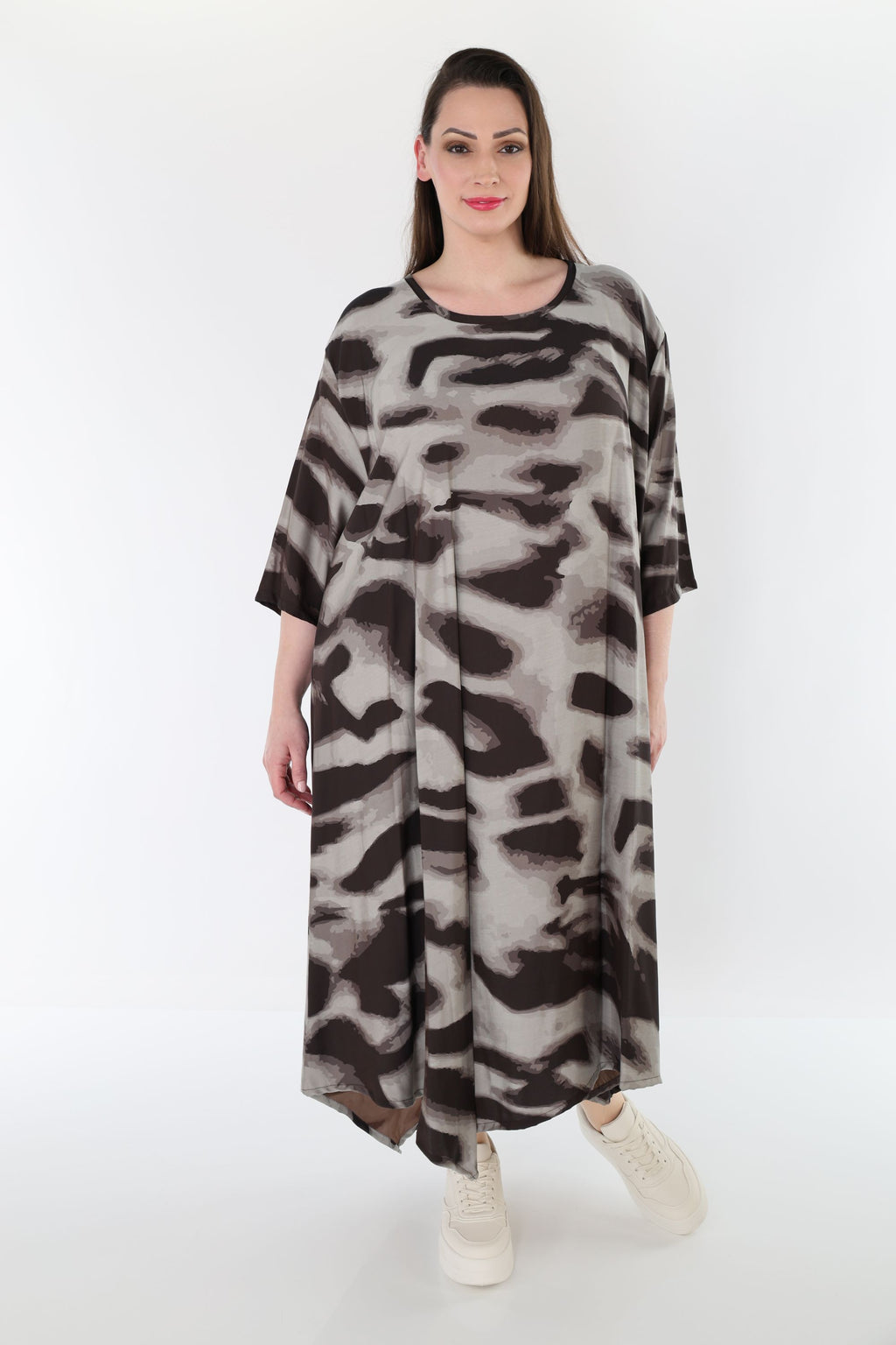 AKH Fashion 1927 Kleid, Grau-Braun