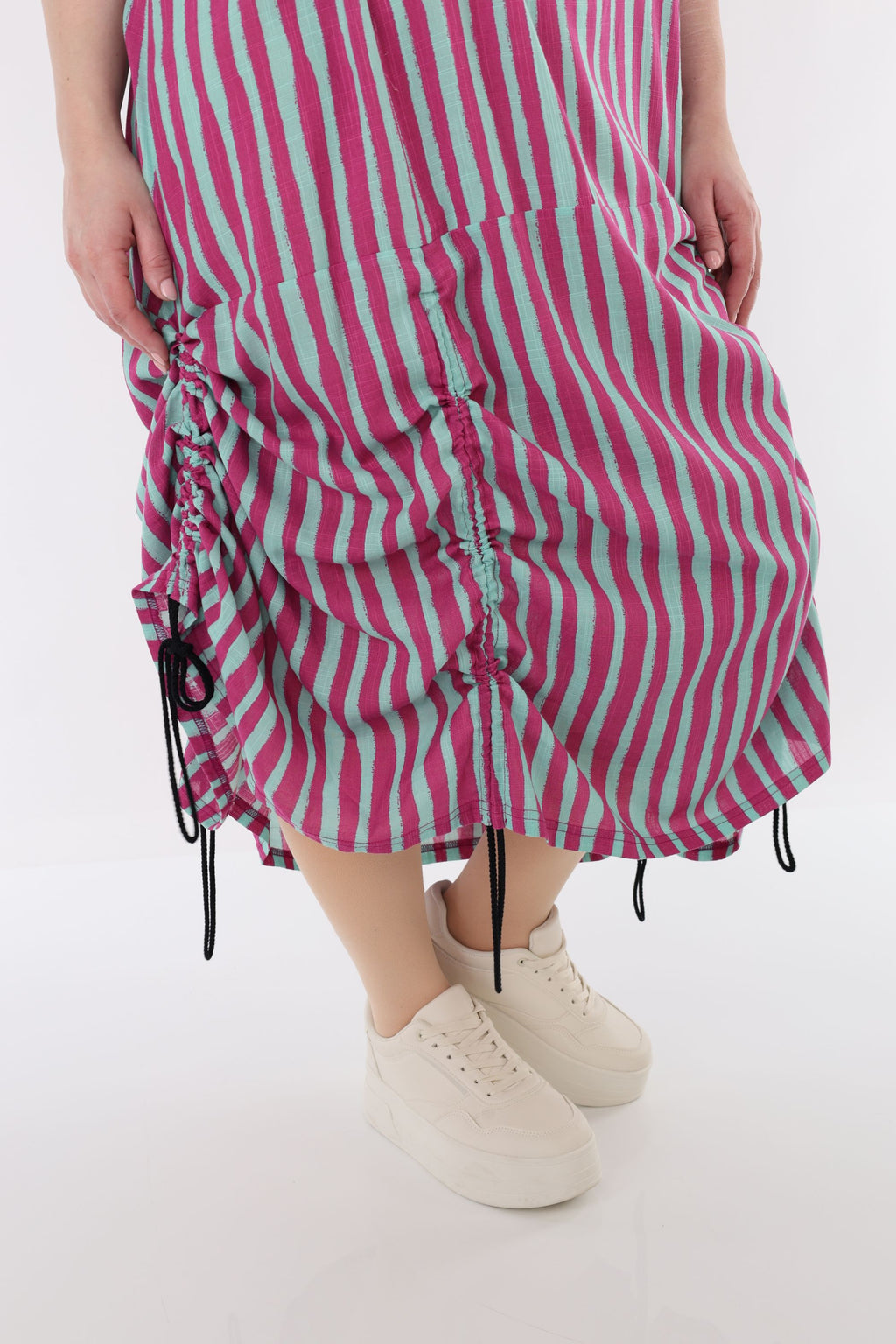 AKH Fashion 7201 Kleid, Fuchsia-Mint
