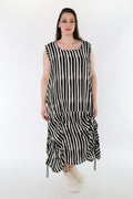 AKH Fashion 7201 Kleid, Schwarz-Weiß