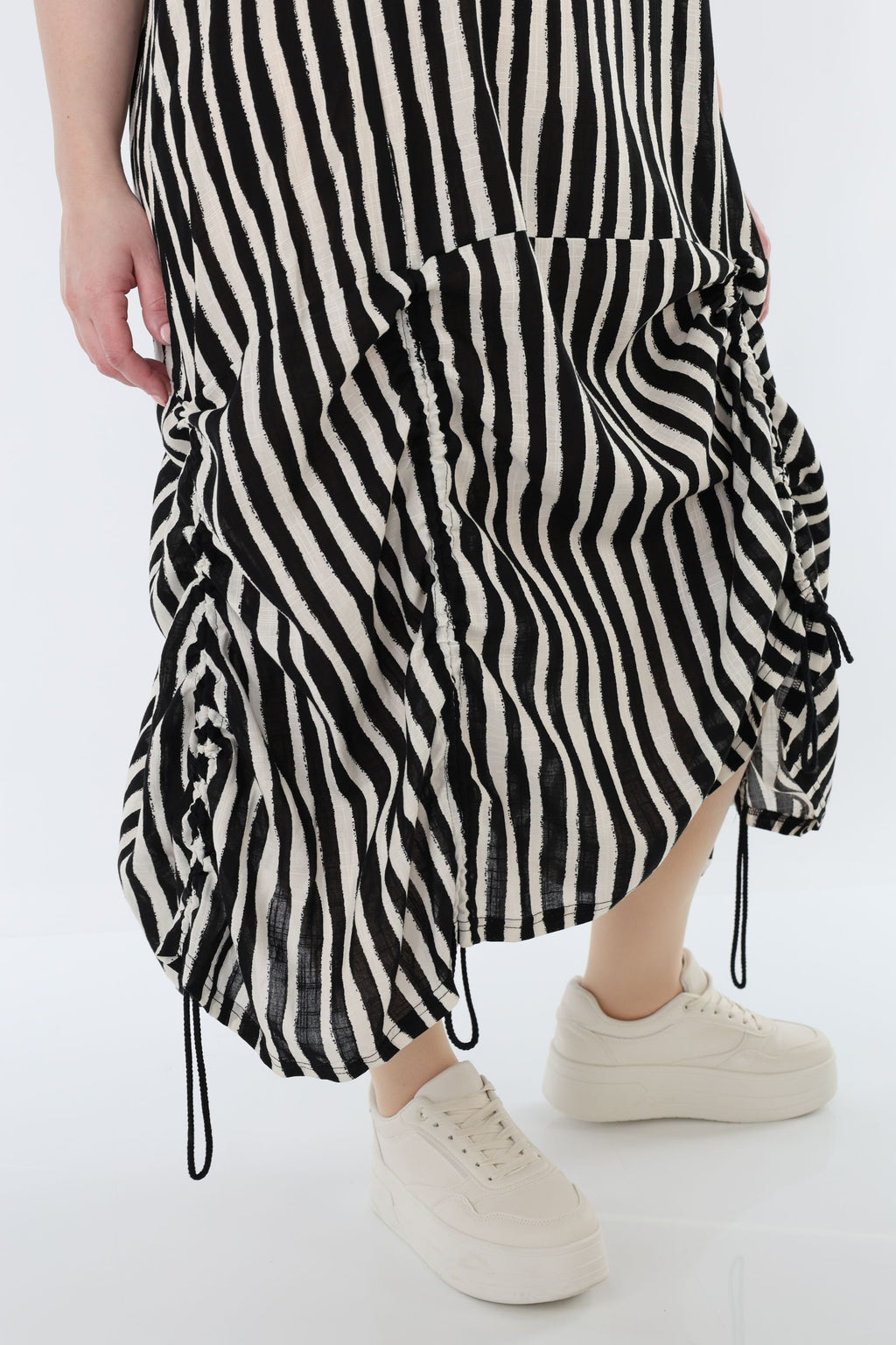AKH Fashion 7201 Kleid, Schwarz-Weiß
