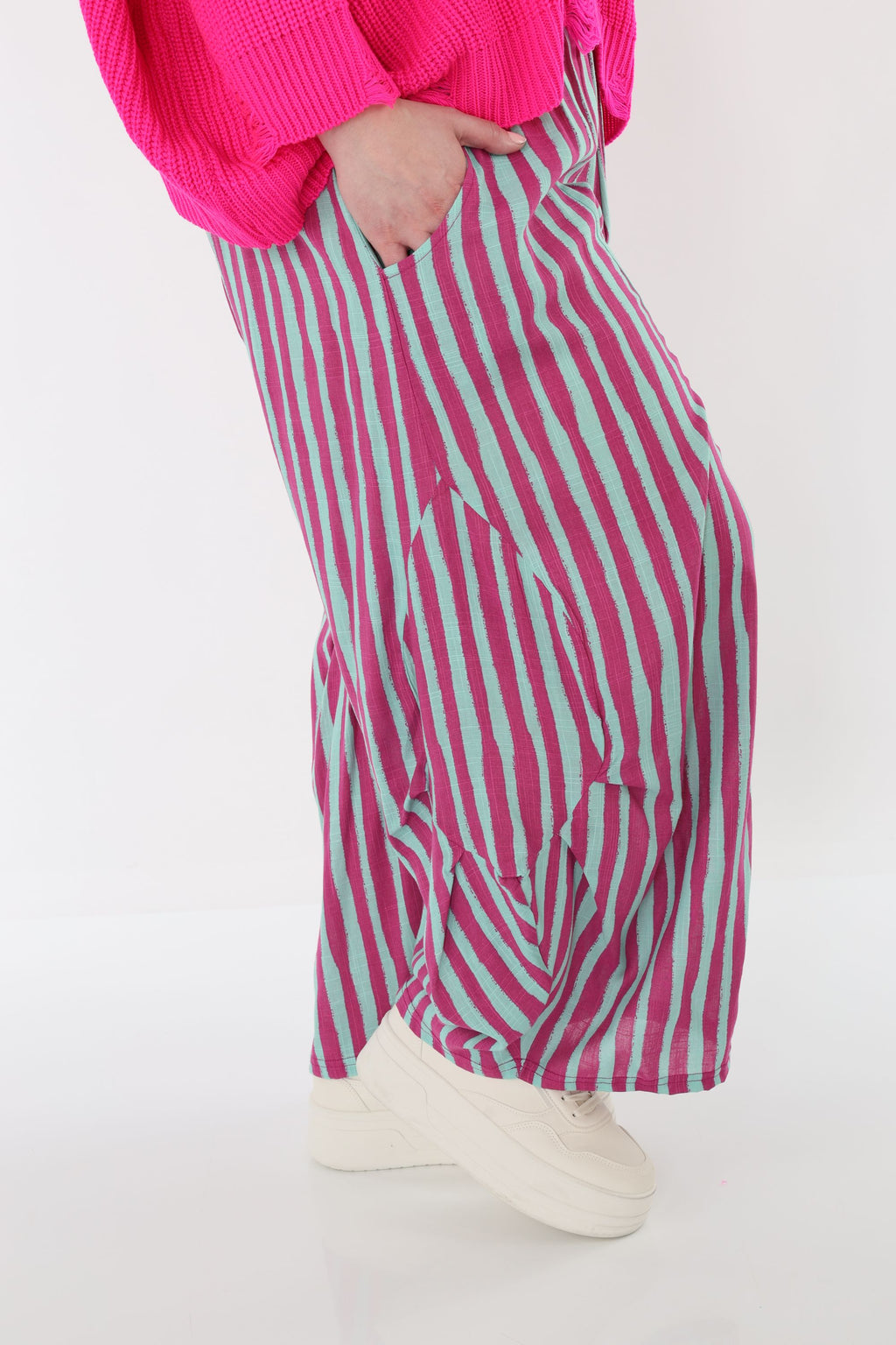 AKH Fashion 6631 Hose, Fuchsia-Mint