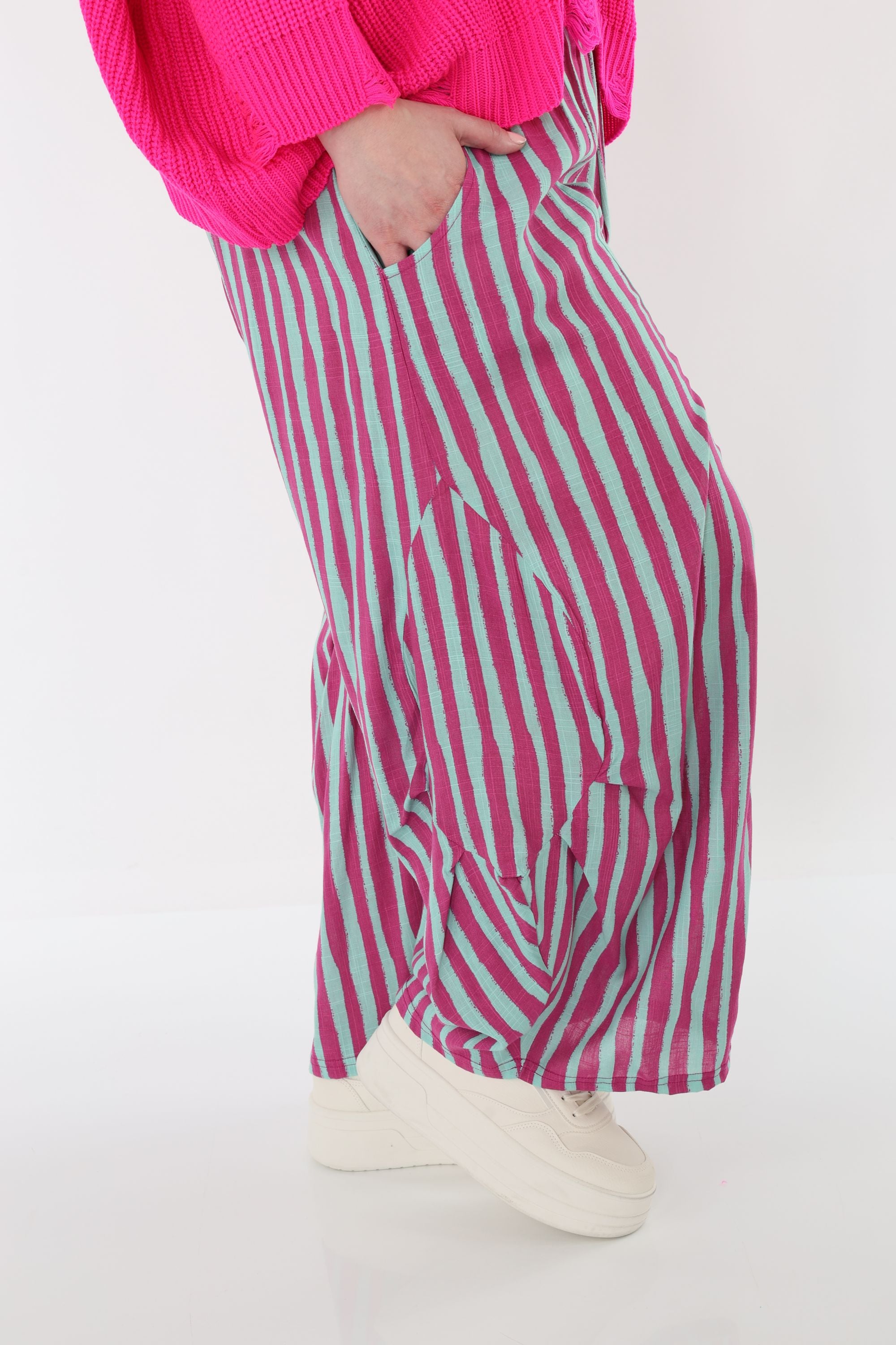 AKH Fashion 6631 Hose, Fuchsia-Mint