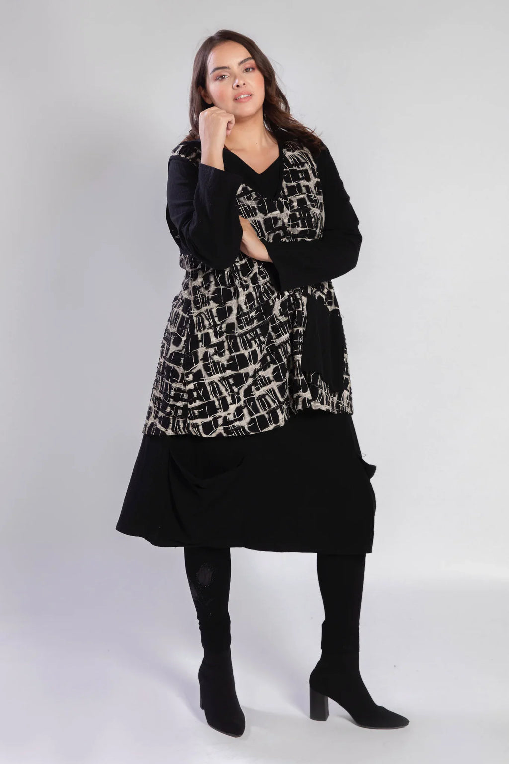 Pomme Rouge Top A830, Schwarz/Weiß