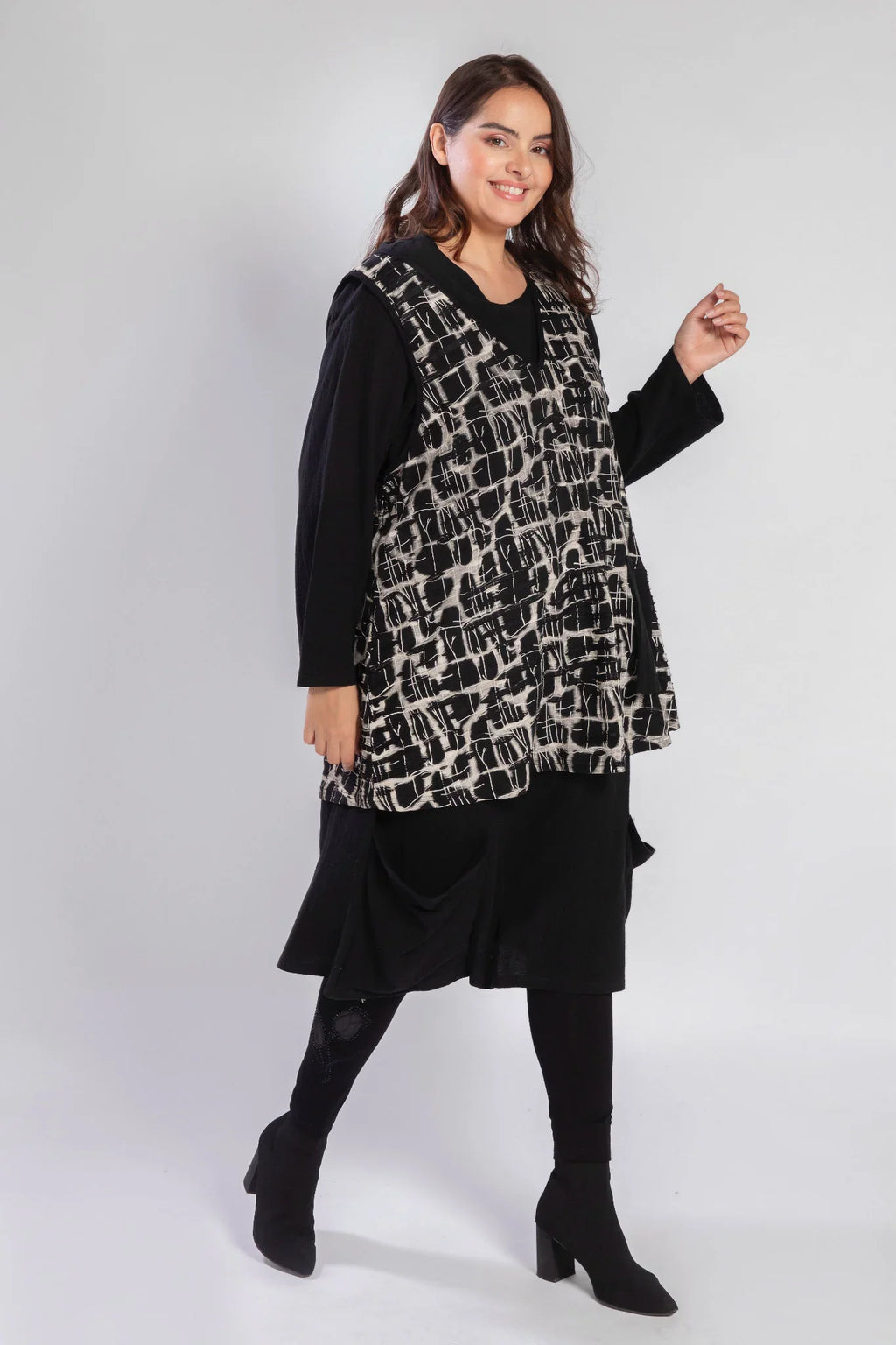 Pomme Rouge Top A830, Schwarz/Weiß
