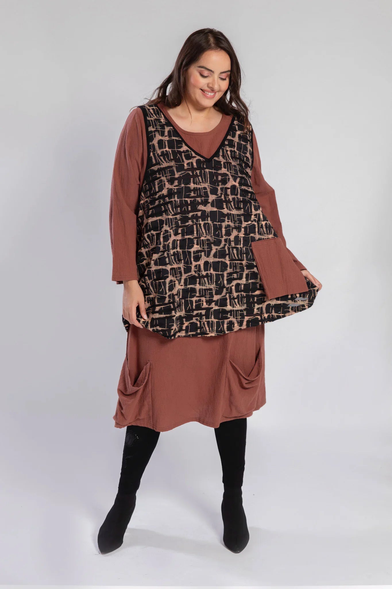 Pomme Rouge Top A830, Schoko/Schwarz