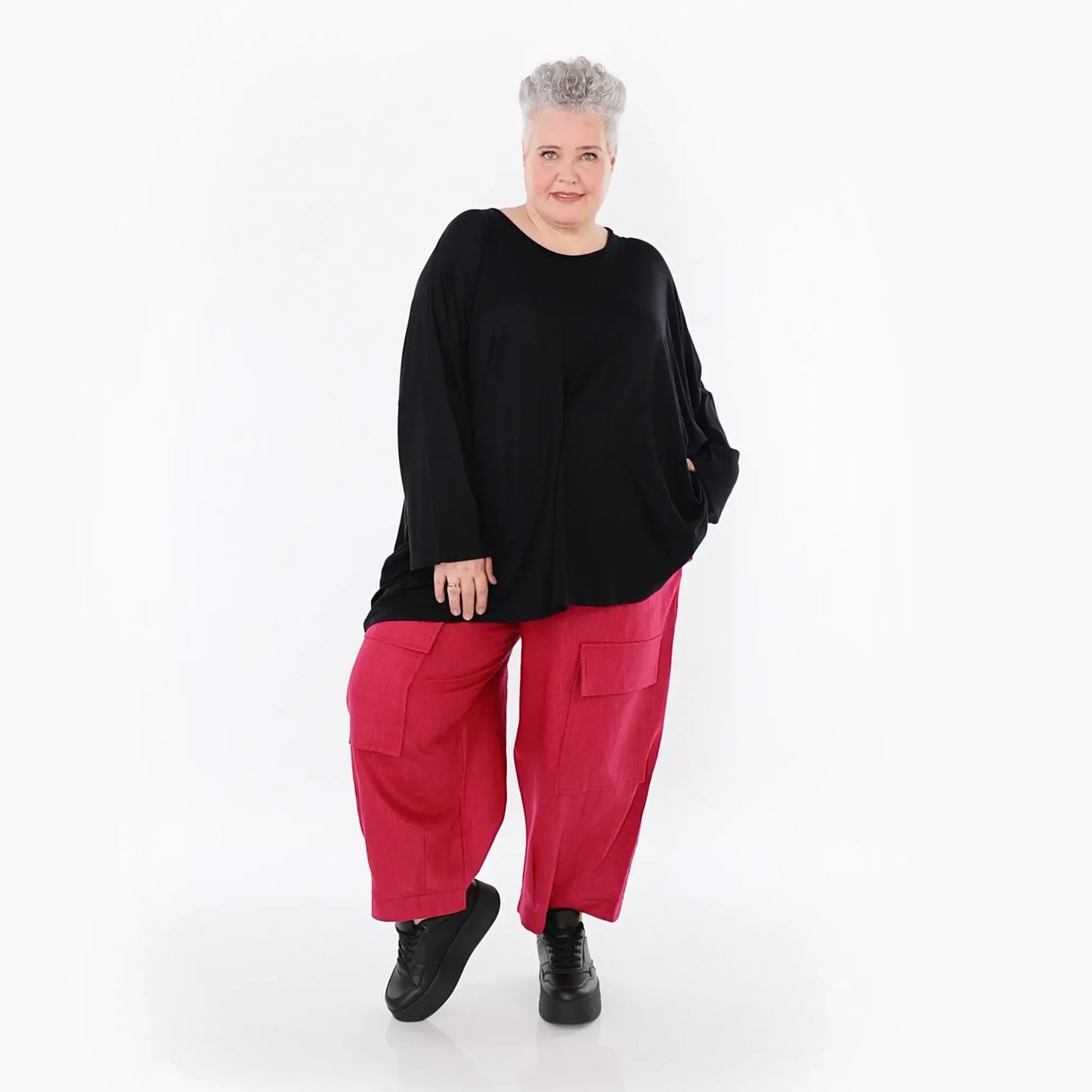 AKH Fashion 6648 Big Shirt, Schwarz