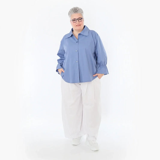 AKH Fashion 7062 Bluse, Azurblau