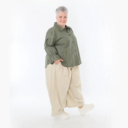 AKH Fashion 7062 Bluse, Khaki