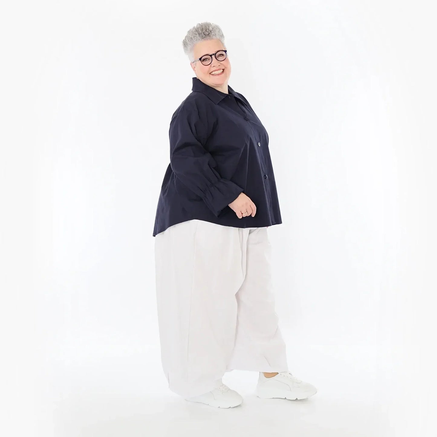 AKH Fashion 7062 Bluse, Marine