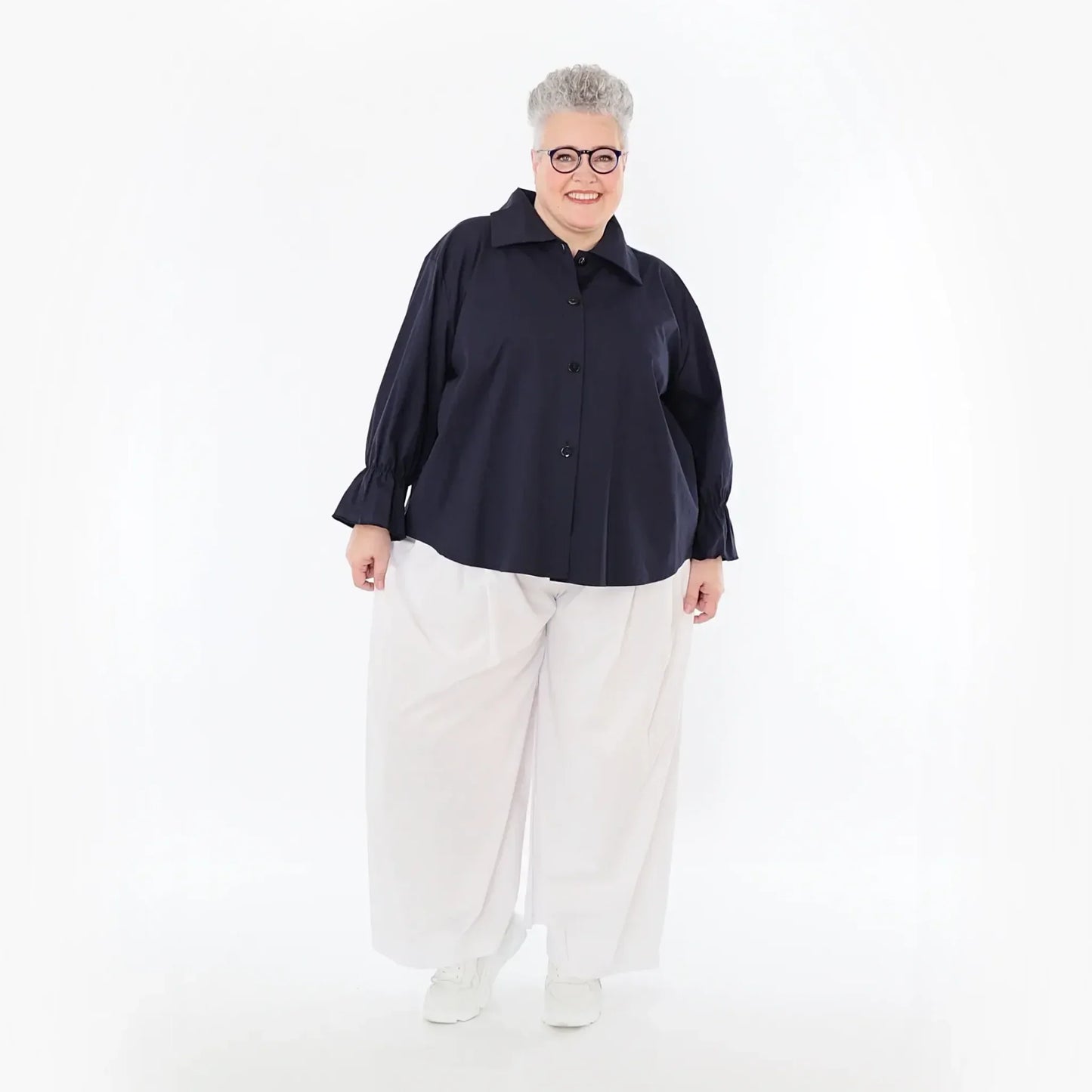 AKH Fashion 7062 Bluse, Marine