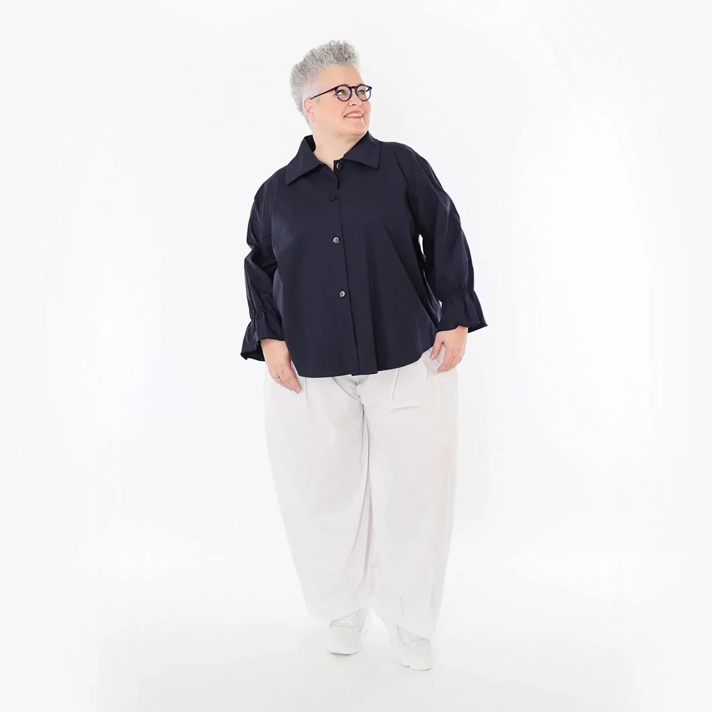 AKH Fashion 7062 Bluse, Marine