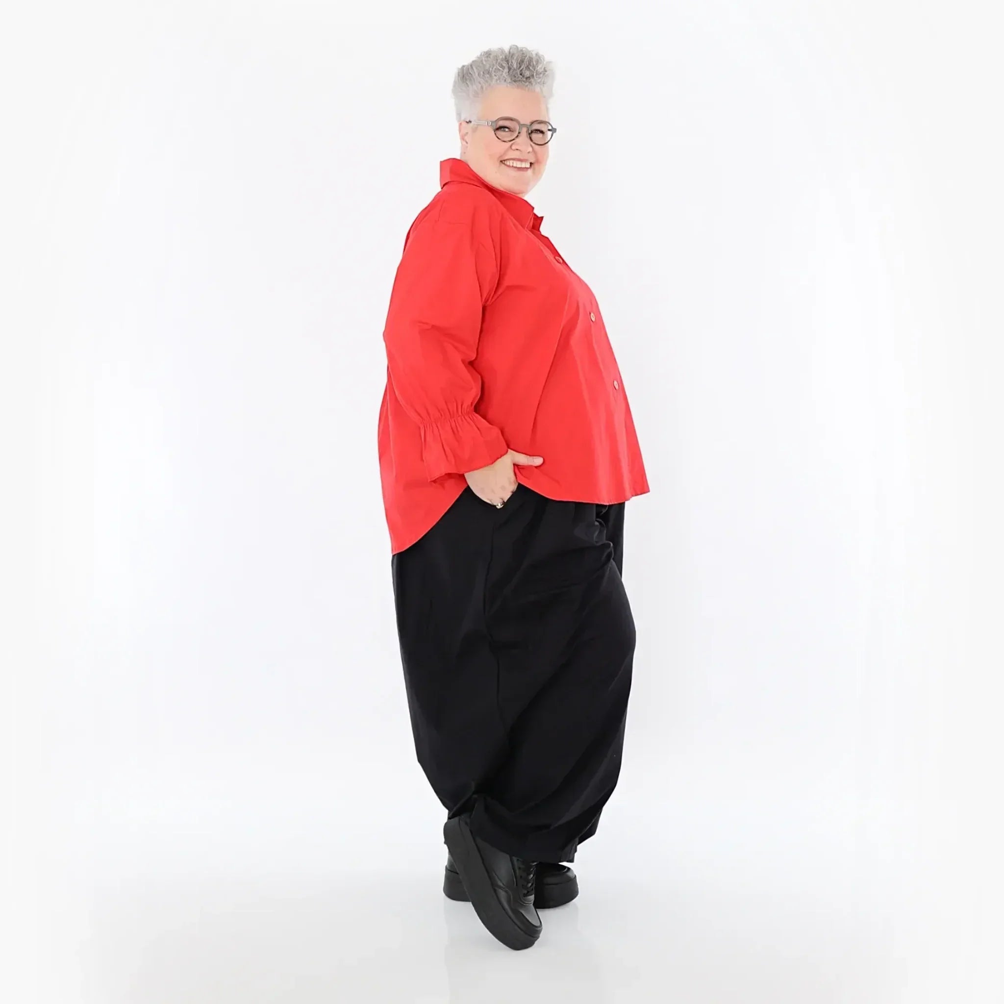 Chemisier AKH Fashion 7062, rouge
