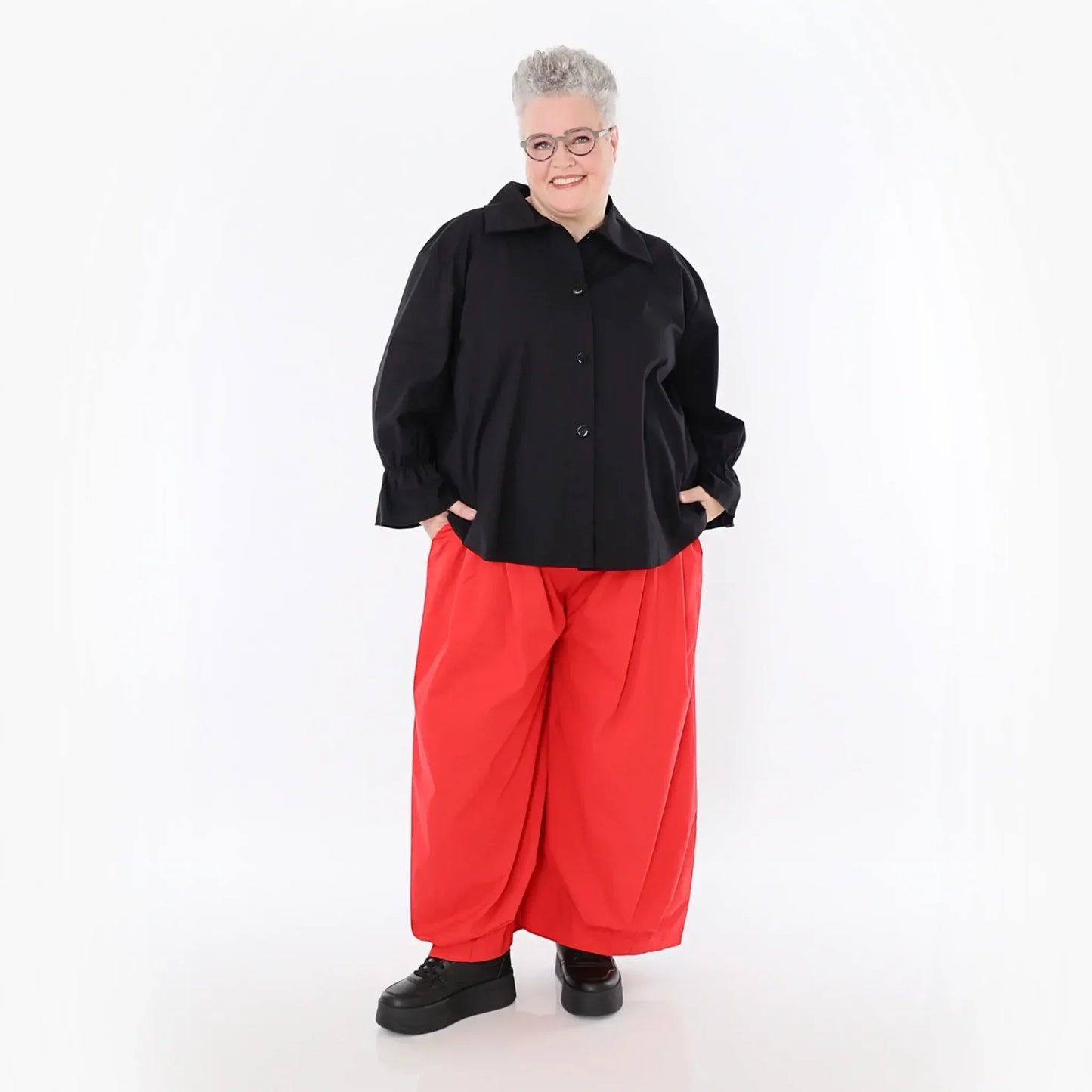 AKH Fashion 7062 Bluse, Schwarz