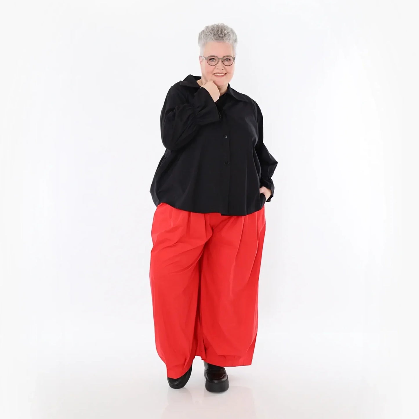 AKH Fashion 7062 Bluse, Schwarz