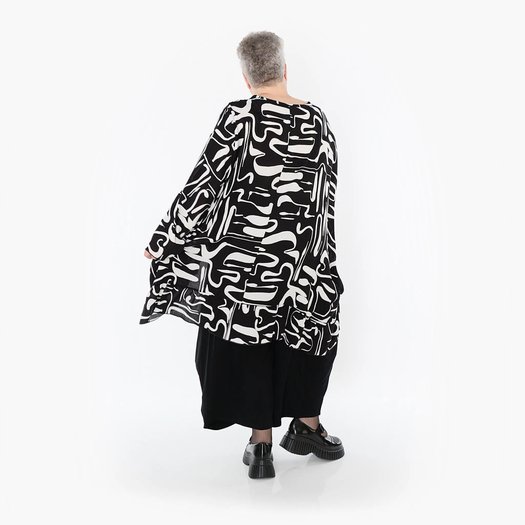 AKH Fashion · Shirt · LiquidLines · 6911 · Schwarz/Weiß