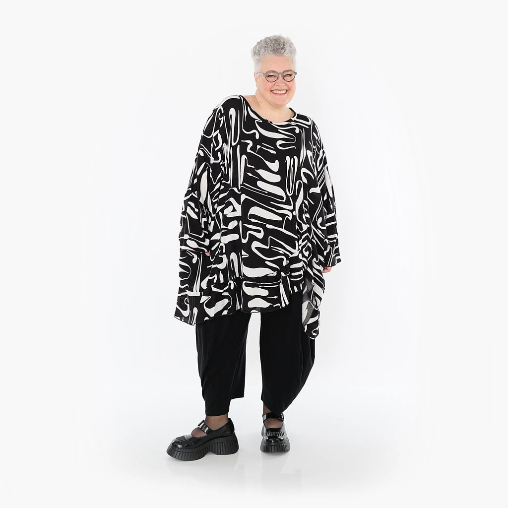AKH Fashion · Shirt · LiquidLines · 6911 · Schwarz/Weiß